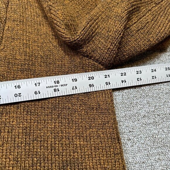 Handmade Brown Button Cable Knit Cardigan Sweater Est Womens Medium / Large - Picture 2 of 8